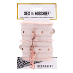 Sex & Mischief Peaches n CreaMe Fur Handcuffs - Peach Restraints - Hush Store Sydney 