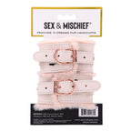 Sex & Mischief Peaches n CreaMe Fur Handcuffs - Peach Restraints - Hush Store Sydney 