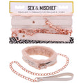 Sex & Mischief Peaches n CreaMe Fur Collar & Leash - Peach Restraint - Hush Store Sydney 