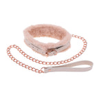 Sex & Mischief Peaches n CreaMe Fur Collar & Leash - Peach Restraint - Hush Store Sydney 