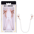 Sex & Mischief Peaches n CreaMe Pearl Nipple Clamps - Peach Nipple Restraints - Hush Store Sydney 