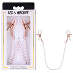 Sex & Mischief Peaches n CreaMe Pearl Nipple Clamps - Peach Nipple Restraints - Hush Store Sydney 