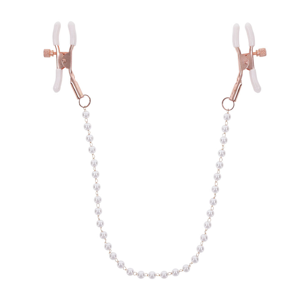 Sex & Mischief Peaches n CreaMe Pearl Nipple Clamps - Peach Nipple Restraints - Hush Store Sydney 