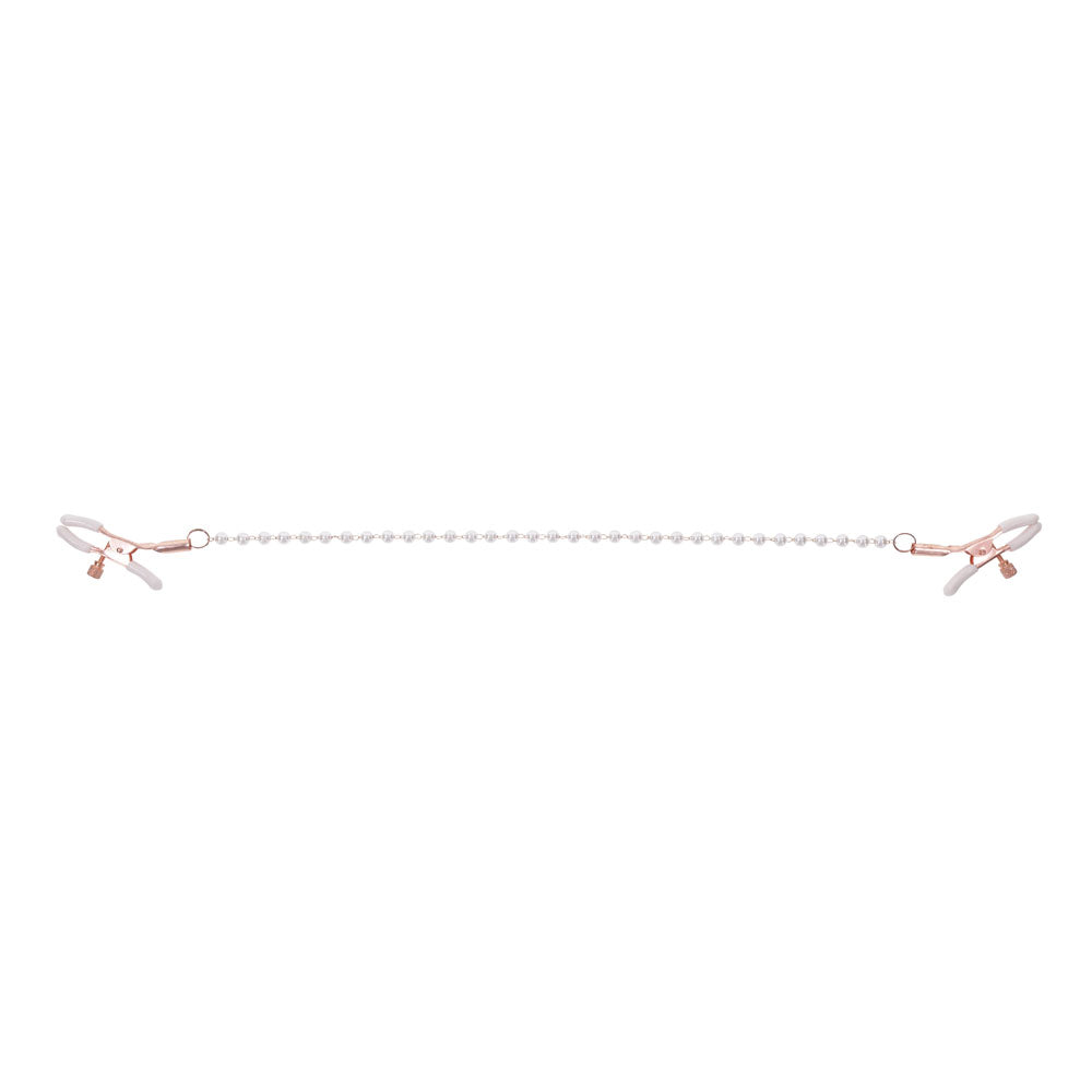 Sex & Mischief Peaches n CreaMe Pearl Nipple Clamps - Peach Nipple Restraints - Hush Store Sydney 