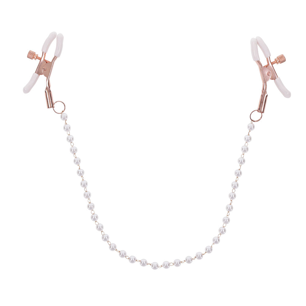 Sex & Mischief Peaches n CreaMe Pearl Nipple Clamps - Peach Nipple Restraints - Hush Store Sydney 