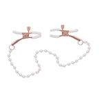 Sex & Mischief Peaches n CreaMe Pearl Nipple Clamps - Peach Nipple Restraints - Hush Store Sydney 