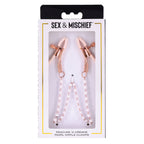 Sex & Mischief Peaches n CreaMe Pearl Nipple Clamps - Peach Nipple Restraints - Hush Store Sydney 