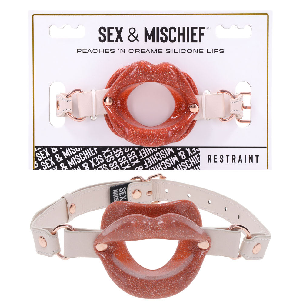 Sex & Mischief Peaches n CreaMe Silicone Lips - Peach Mouth Restraint - Hush Store Sydney 