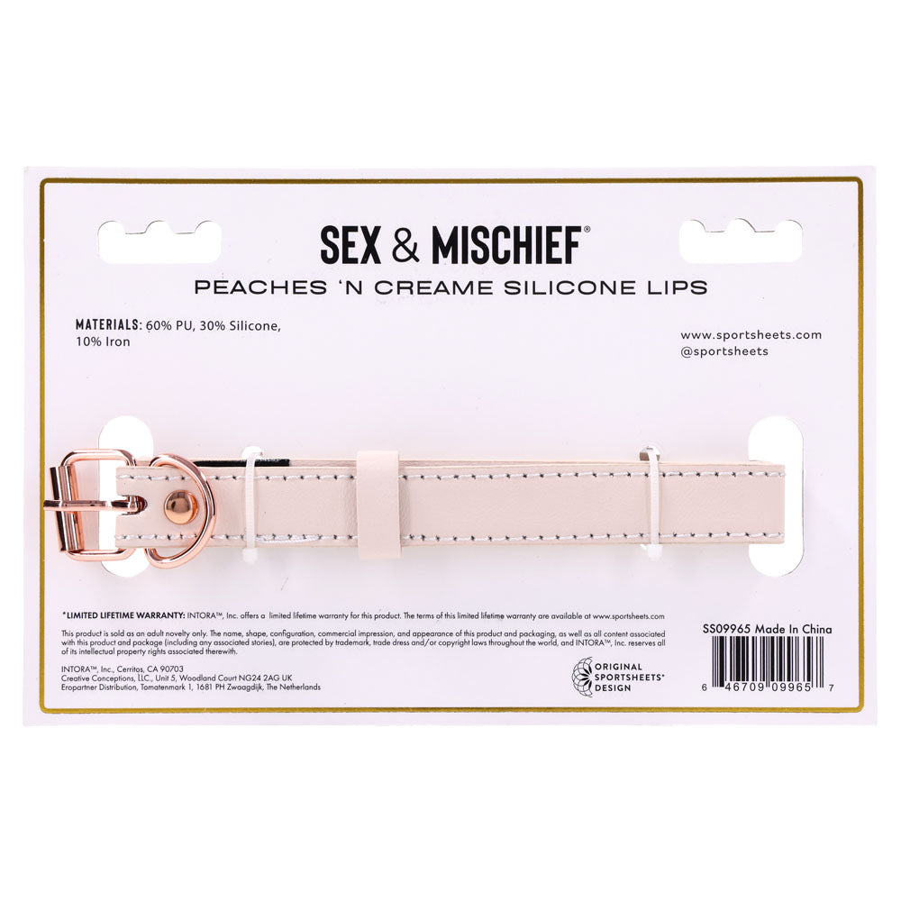 Sex & Mischief Peaches n CreaMe Silicone Lips - Peach Mouth Restraint - Hush Store Sydney 
