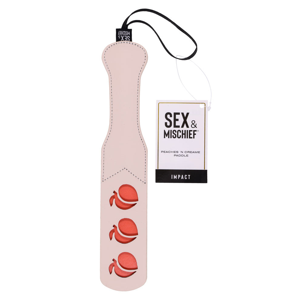 Sex & Mischief Peaches n CreaMe Impression Paddle - Peach Spanking Paddle - Hush Store Sydney 