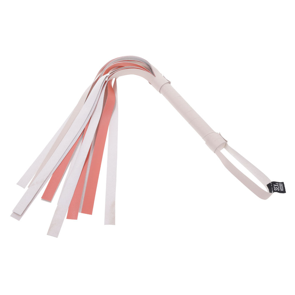 Sex & Mischief Peaches n CreaMe Stripe Flogger - Peach 80 cm Flogger Whip - Hush Store Sydney 