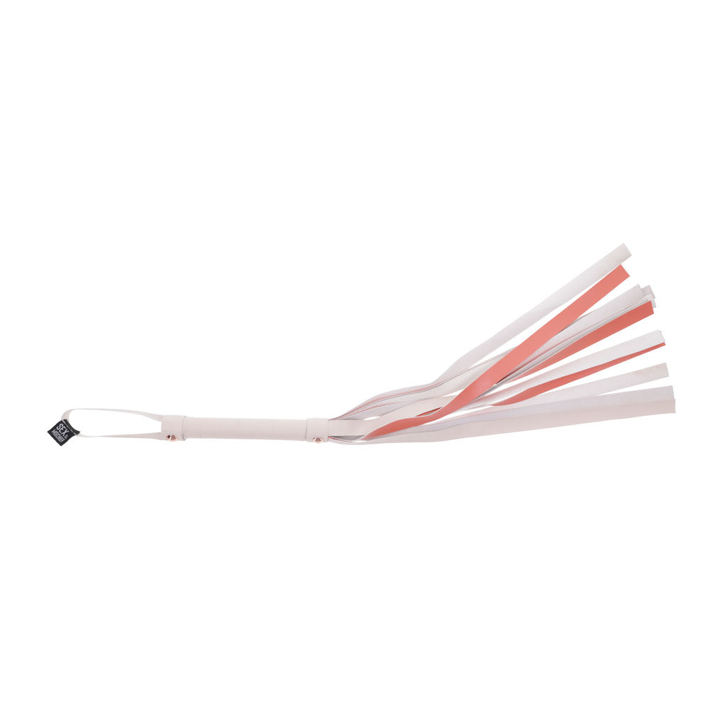 Sex & Mischief Peaches n CreaMe Stripe Flogger - Peach 80 cm Flogger Whip - Hush Store Sydney 