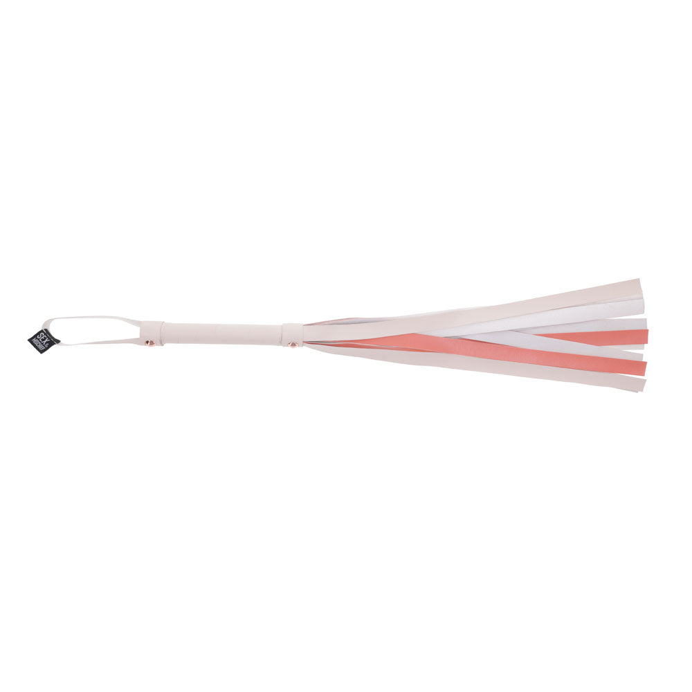 Sex & Mischief Peaches n CreaMe Stripe Flogger - Peach 80 cm Flogger Whip - Hush Store Sydney 