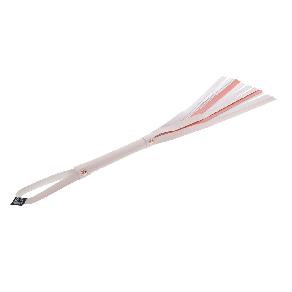 Sex & Mischief Peaches n CreaMe Stripe Flogger - Peach 80 cm Flogger Whip - Hush Store Sydney 