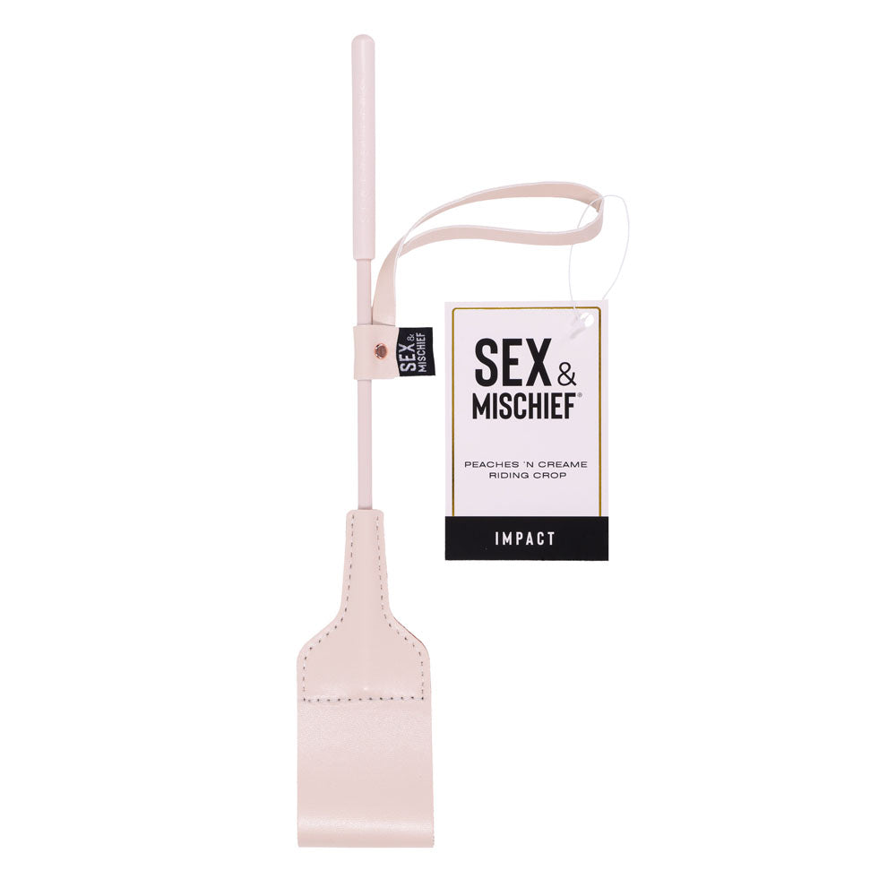 Sex & Mischief Peaches n CreaMe Riding Crop - Peach 30 cm Crop Whip - Hush Store Sydney 