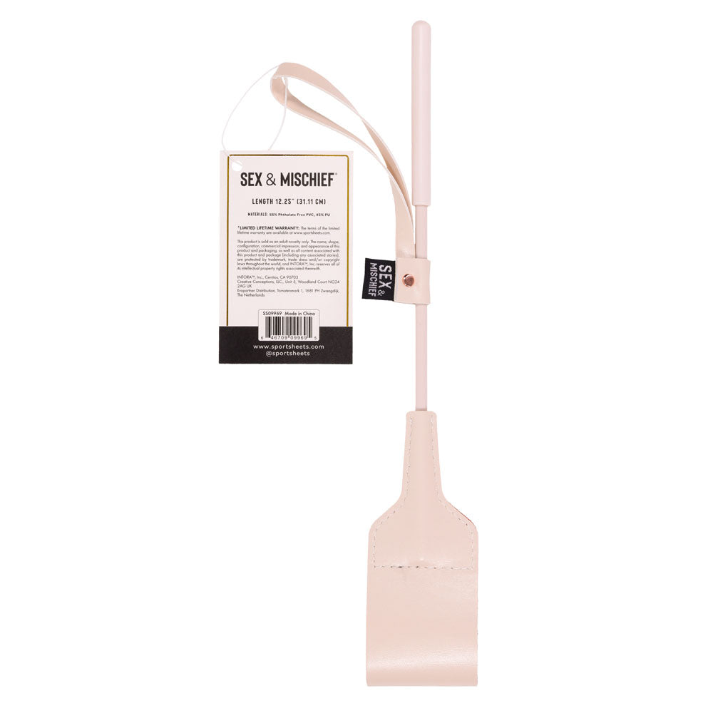Sex & Mischief Peaches n CreaMe Riding Crop - Peach 30 cm Crop Whip - Hush Store Sydney 