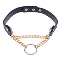Sex & Mischief Cougar Day Collar - Navy Blue/Gold Collar - Hush Store Sydney 