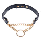 Sex & Mischief Cougar Day Collar - Navy Blue/Gold Collar - Hush Store Sydney 