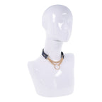 Sex & Mischief Cougar Day Collar - Navy Blue/Gold Collar - Hush Store Sydney 