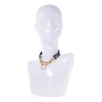 Sex & Mischief Cougar Day Collar - Navy Blue/Gold Collar - Hush Store Sydney 