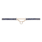 Sex & Mischief Cougar Day Collar - Navy Blue/Gold Collar - Hush Store Sydney 
