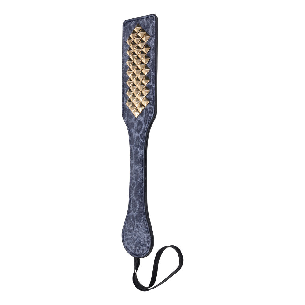 Sex & Mischief Cougar Studded Paddle - Navy Blue Paddle with Gold Studs - Hush Store Sydney 