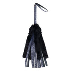 Sex & Mischief Cougar Faux Fur Flogger - Navy Blue/Black Furry Flogger Whip - Hush Store Sydney 