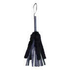 Sex & Mischief Cougar Faux Fur Flogger - Navy Blue/Black Furry Flogger Whip - Hush Store Sydney 