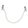 Sex & Mischief Cougar Chained Nipple Clamps - Gold Nipple Clamps with Cougar Chain - Hush Store Sydney 