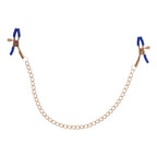 Sex & Mischief Cougar Chained Nipple Clamps - Gold Nipple Clamps with Cougar Chain - Hush Store Sydney 