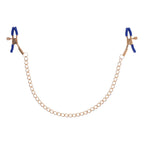 Sex & Mischief Cougar Chained Nipple Clamps - Gold Nipple Clamps with Cougar Chain - Hush Store Sydney 