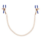 Sex & Mischief Cougar Chained Nipple Clamps - Gold Nipple Clamps with Cougar Chain - Hush Store Sydney 