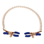 Sex & Mischief Cougar Chained Nipple Clamps - Gold Nipple Clamps with Cougar Chain - Hush Store Sydney 