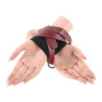 S&M Exs & Ohs Cross Cuffs - Red/Black Restraints - Hush Store Sydney 