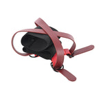 S&M Exs & Ohs Cross Cuffs - Red/Black Restraints - Hush Store Sydney 