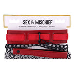 S&M Exs & Ohs Collar and Leash - Red Neck Restraint - Hush Store Sydney 