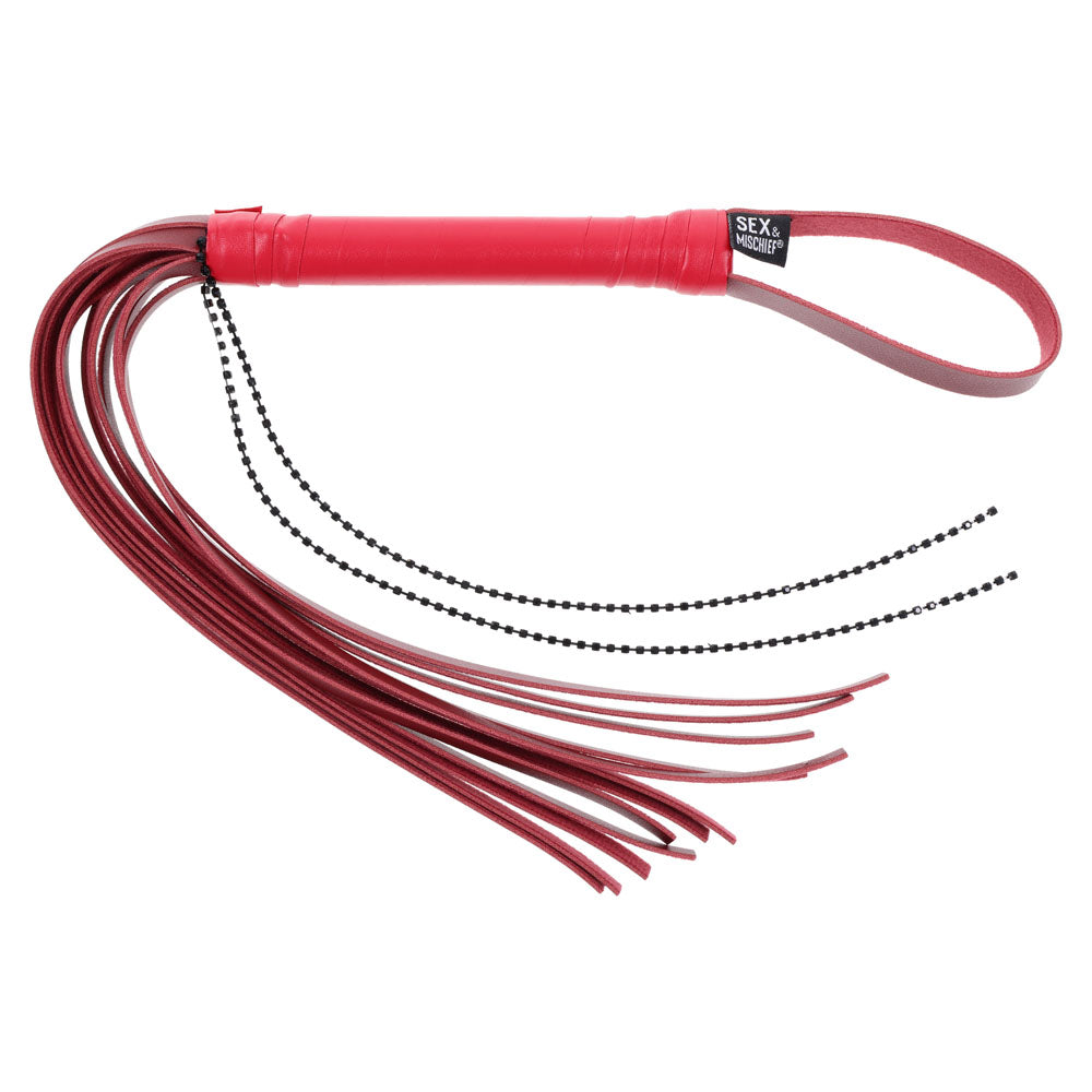S&M Exs & Ohs Crystal Flogger - Red Flogger Whip - Hush Store Sydney 