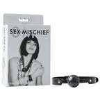 Sex & Mischief Breathable Ball Gag - Black Mouth Restraint - Hush Store Sydney 