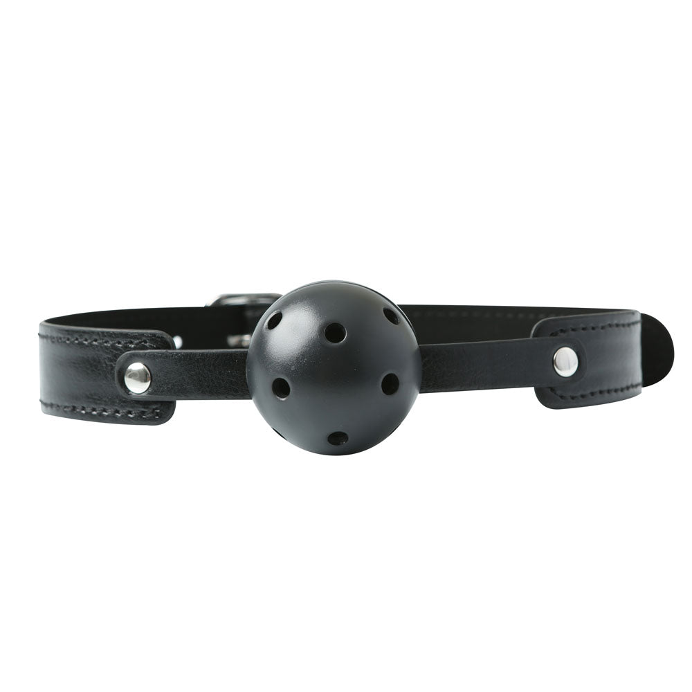 Sex & Mischief Breathable Ball Gag - Black Mouth Restraint - Hush Store Sydney 