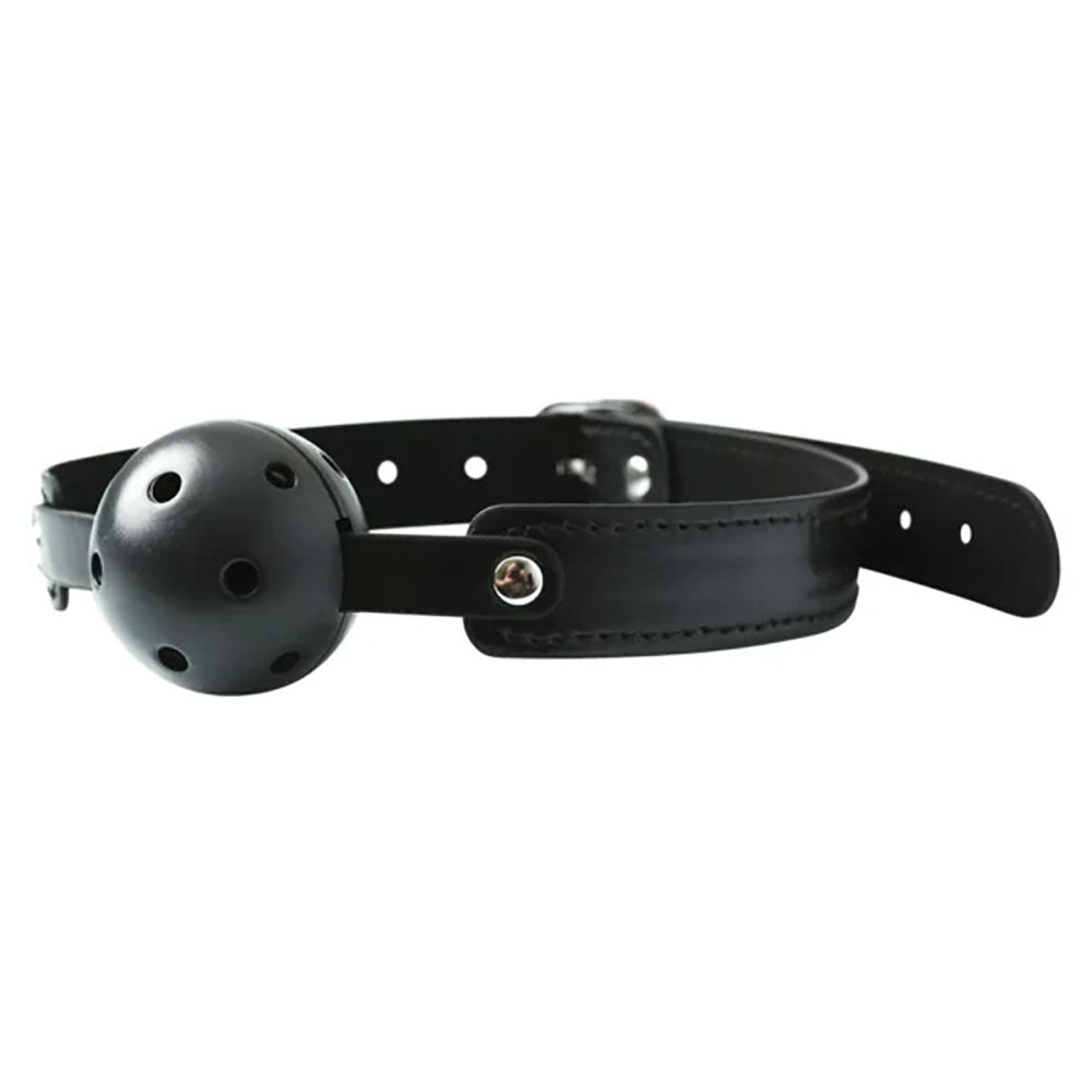 Sex & Mischief Breathable Ball Gag - Black Mouth Restraint - Hush Store Sydney 