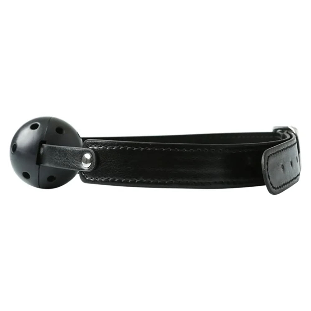 Sex & Mischief Breathable Ball Gag - Black Mouth Restraint - Hush Store Sydney 