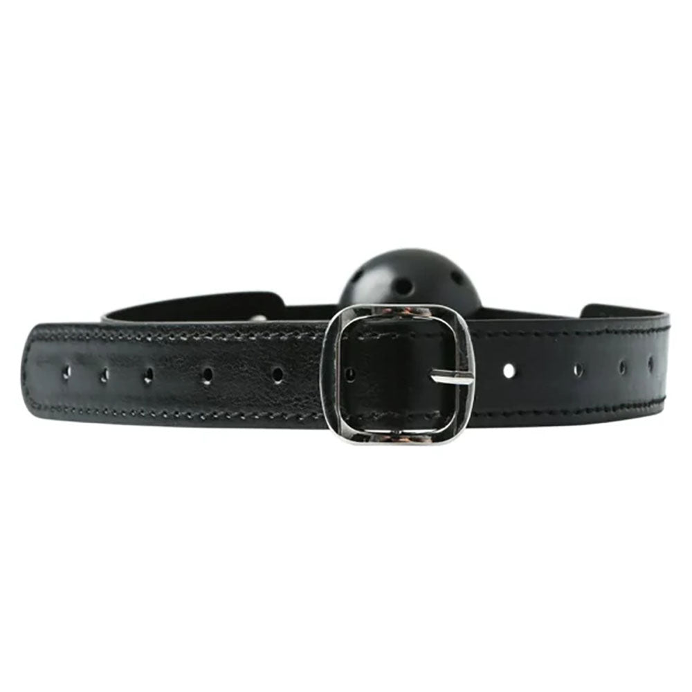 Sex & Mischief Breathable Ball Gag - Black Mouth Restraint - Hush Store Sydney 
