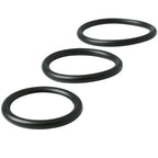 Sex & Mischief Nitrile Cock Ring 3 Pack - Black Cock Rings - Set of 3 Sizes - Hush Store Sydney 