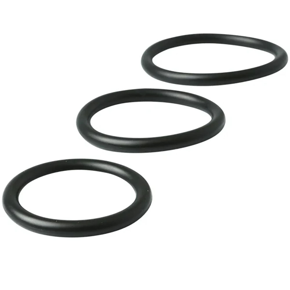Sex & Mischief Nitrile Cock Ring 3 Pack - Black Cock Rings - Set of 3 Sizes - Hush Store Sydney 
