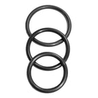 Sex & Mischief Nitrile Cock Ring 3 Pack - Black Cock Rings - Set of 3 Sizes - Hush Store Sydney 