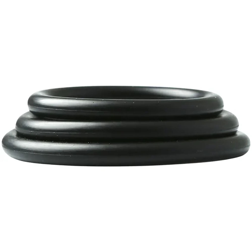 Sex & Mischief Nitrile Cock Ring 3 Pack - Black Cock Rings - Set of 3 Sizes - Hush Store Sydney 