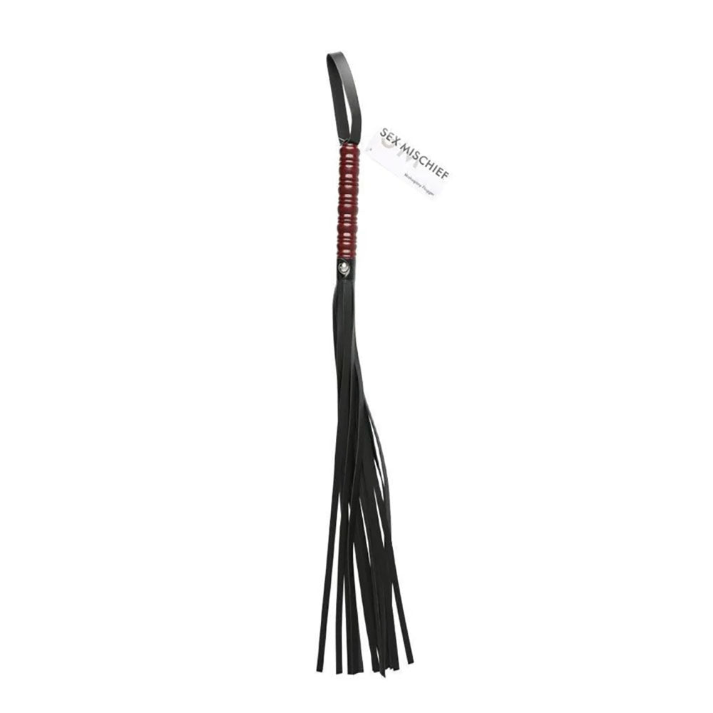 Sex & Mischief Mahogany Flogger - 76 cm Flogger Whip with Wooden Handle - Hush Store Sydney 