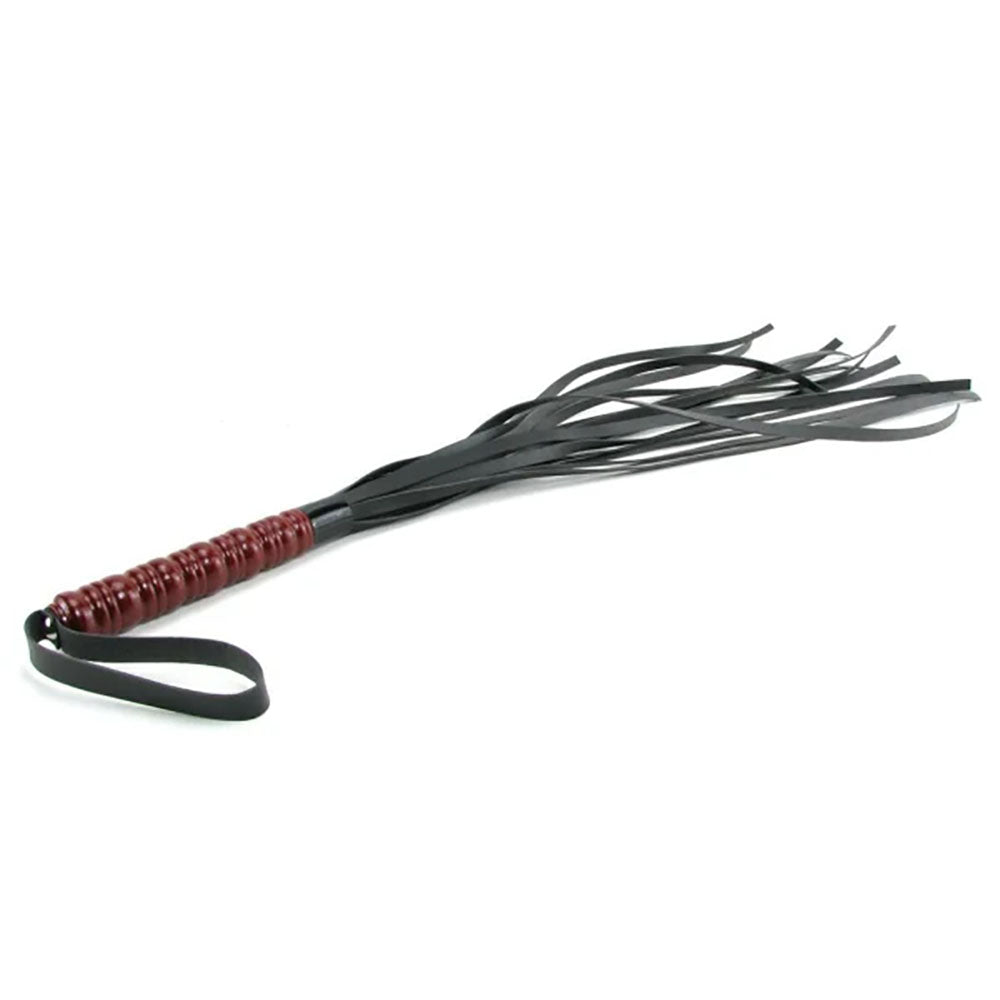 Sex & Mischief Mahogany Flogger - 76 cm Flogger Whip with Wooden Handle - Hush Store Sydney 