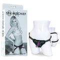 Sex & Mischief Strap-On & Silicone Dildo Kit - Black/Purple Adjustable Strap-On - Hush Store Sydney 