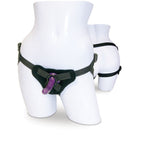 Sex & Mischief Strap-On & Silicone Dildo Kit - Black/Purple Adjustable Strap-On - Hush Store Sydney 